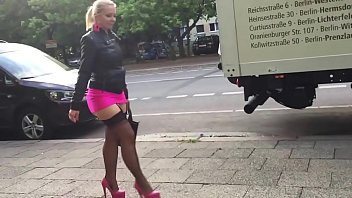 Girl Walks In Block Heel Boots Porn