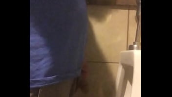 Big cock bathroom pissing