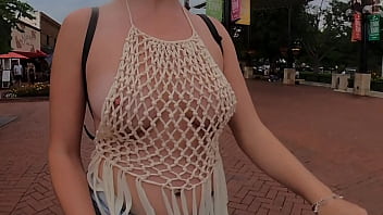 See Through Top In Public