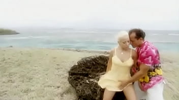 Fat old man having sex with the beautiful Jaana Linnéa Tervo from Nossebro on the beach