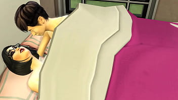 Fils et mere dort dans un lit