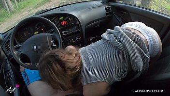 Sucking cock in the car